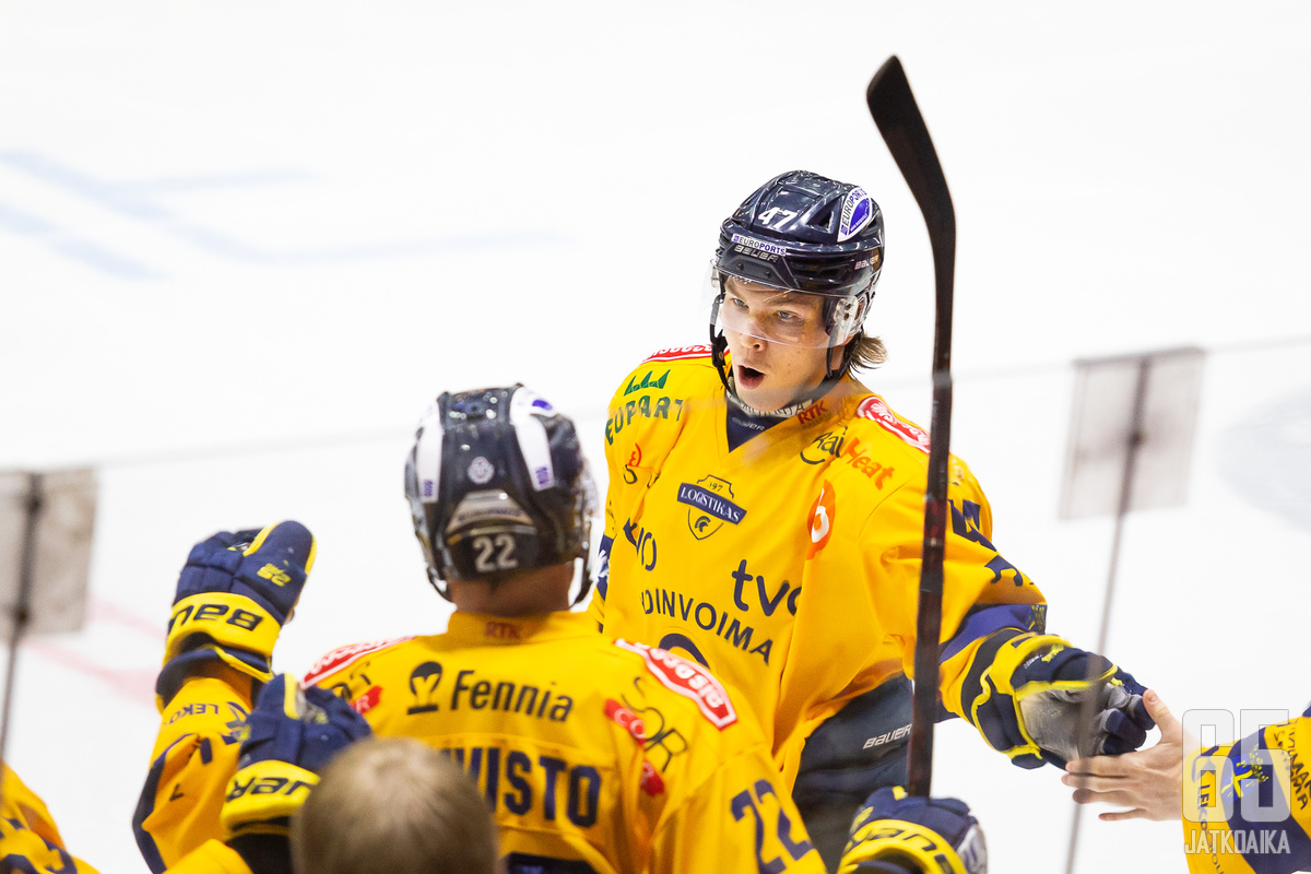 Jonne Tammela oli vahvalla pelipäällä HIFK:ta vastaan. 