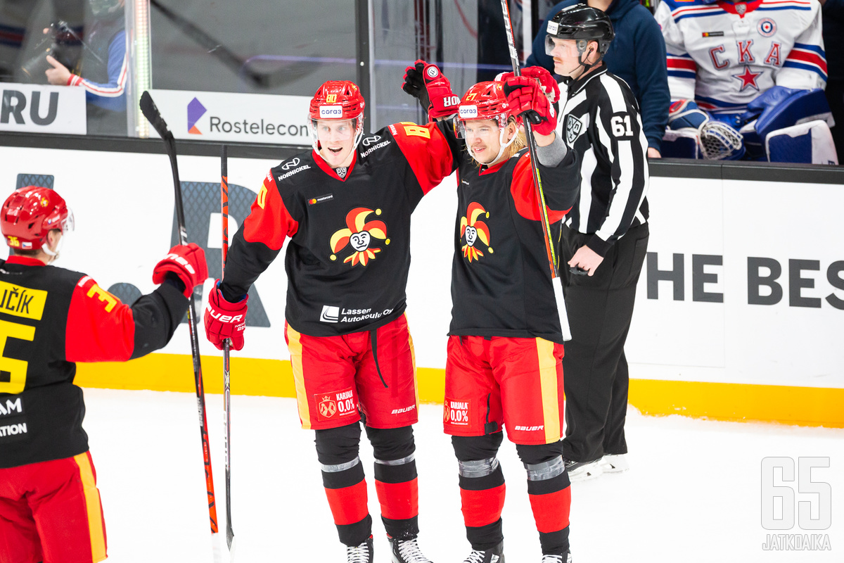 Mika Partanen iski ensimmäisen KHL-osumansa.