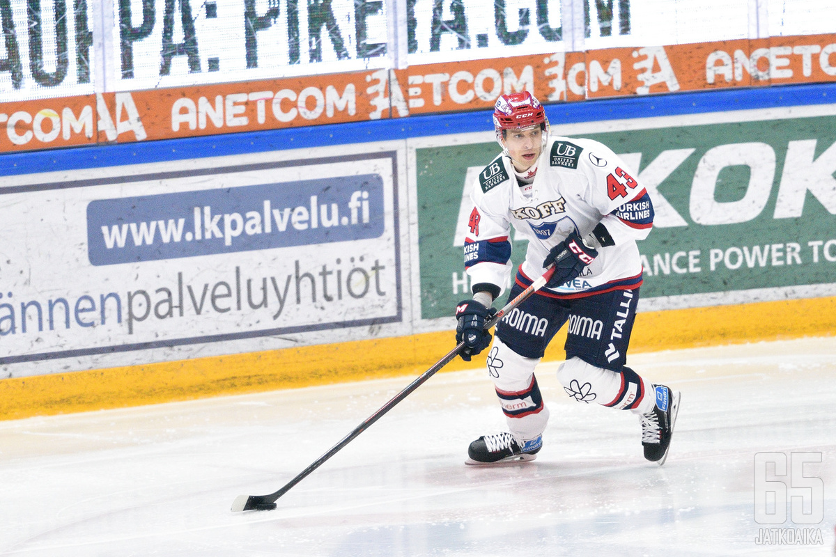 Salminen sai pronssipelissä syöttöpisteen HIFK:n avausmaaliin.