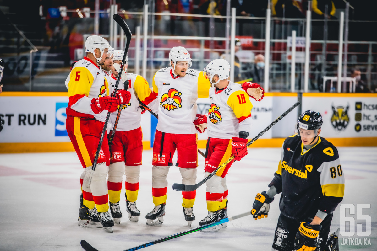 Jokerit juhli voittoa torstaina.