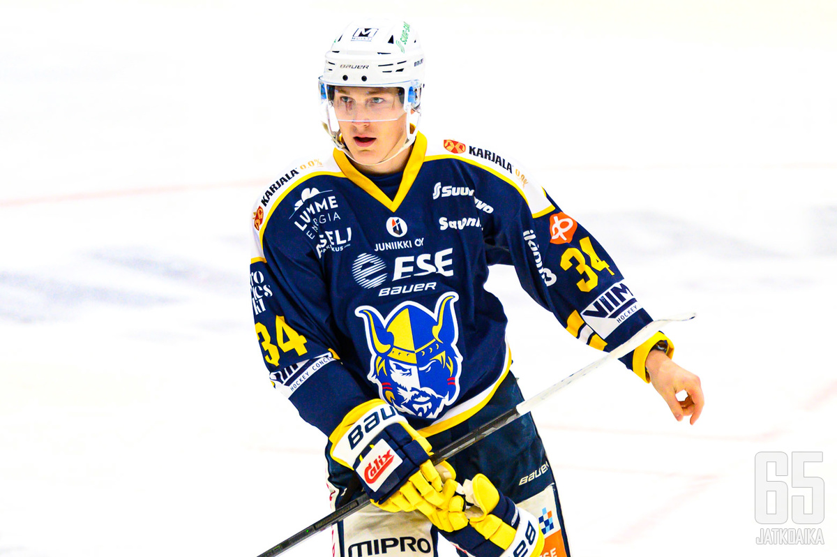 Aatu Räty tallied two goals and two assists in his first two games with Jukurit.