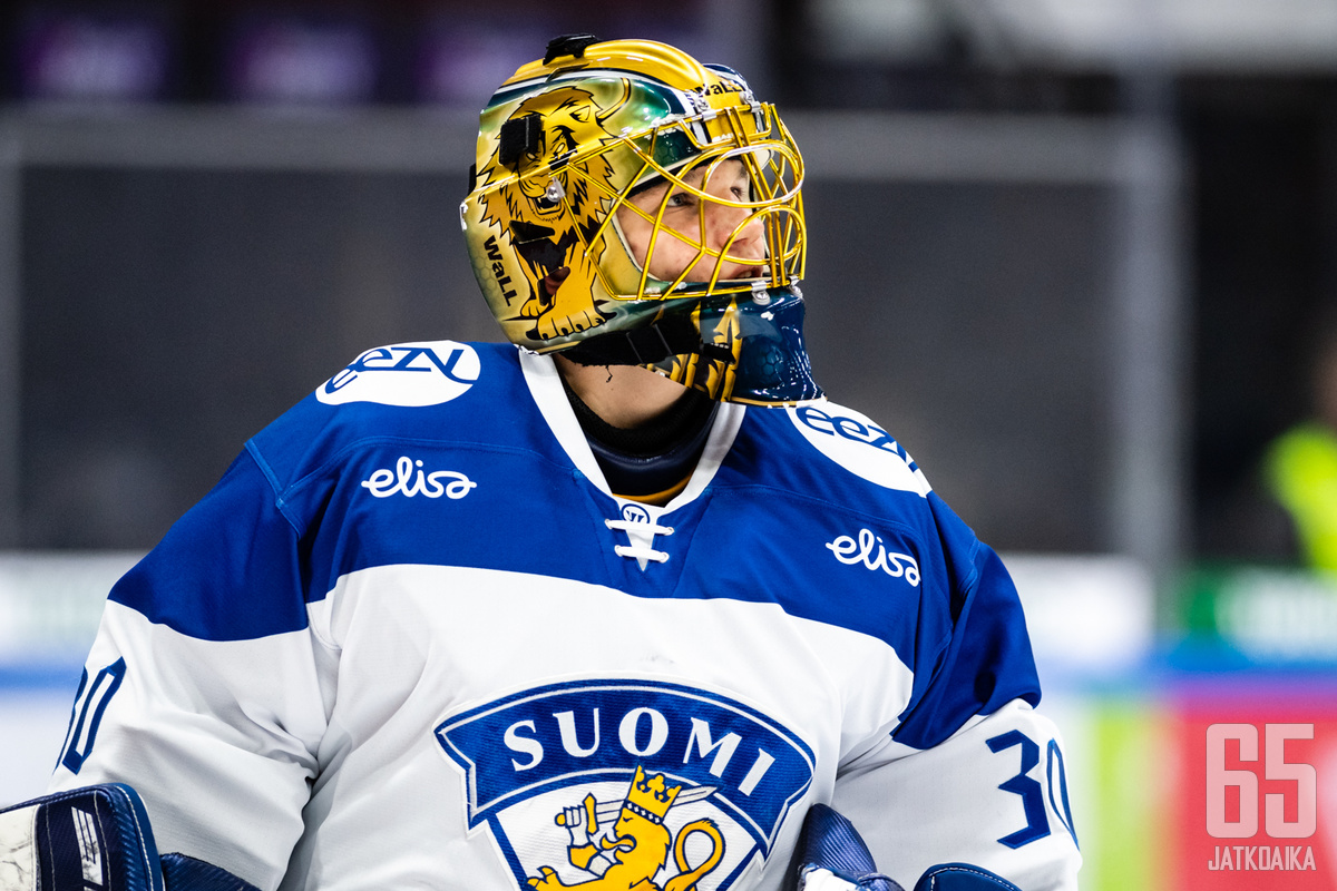 Petteri Rimpinen on yksi U18-joukkueen maalivahdeista Hlinka Gretzky Cupissa.