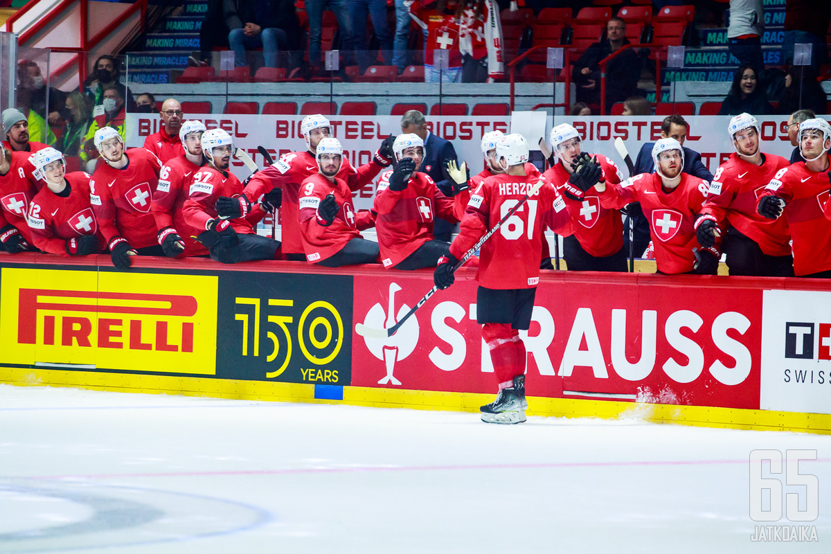 Patrick Fischerin johtama Sveitsi on saanut tuulettaa moneen kertaan.