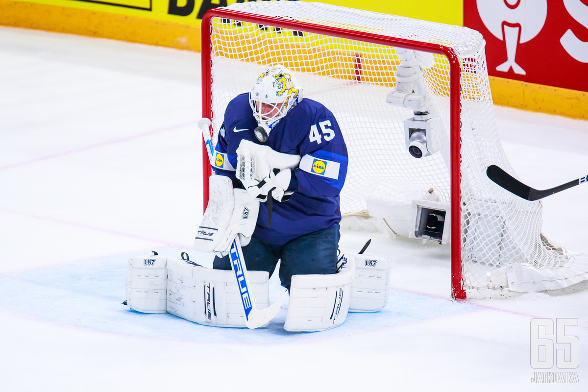 Jussi Olkinuora palkittiin turnauksen arvokkaimpana pelaajana.