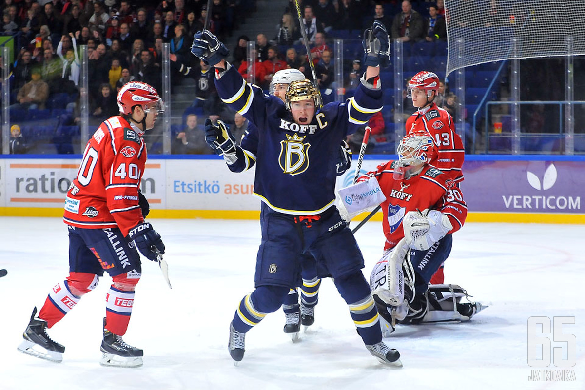 Blues ja Kim Hirschovits tuulettivat HIFK-voittoa.