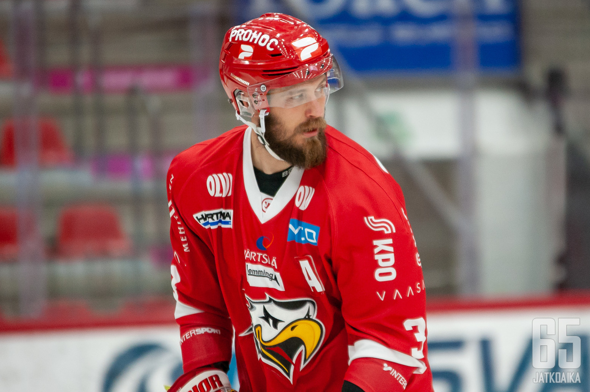 Tämän ja edellisen kauden Jonne Virtanen on edustanut Vaasan Sportia.