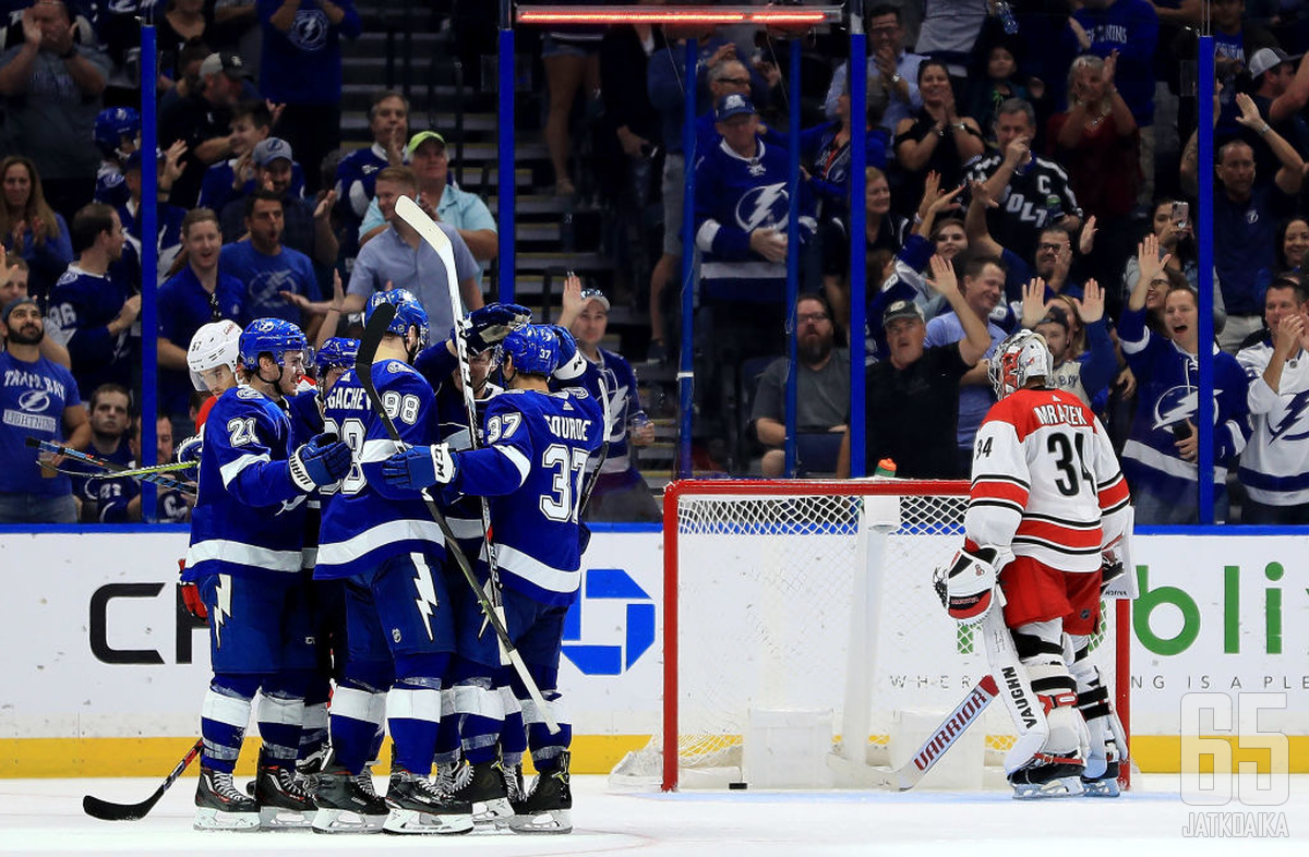 Tampa Bay Lightning tuo haasteen Carolina Hurricanesille, mutta sama pätee myös toisinpäin.