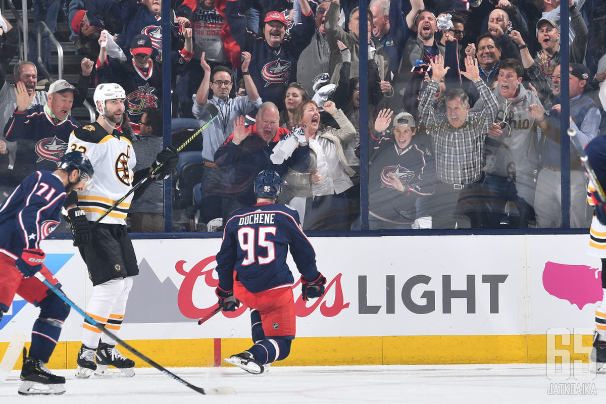 Matt Duchenen tehot eivät kantaneet Blue Jacketsia pudotuspelien toista kierrosta pidemmälle.