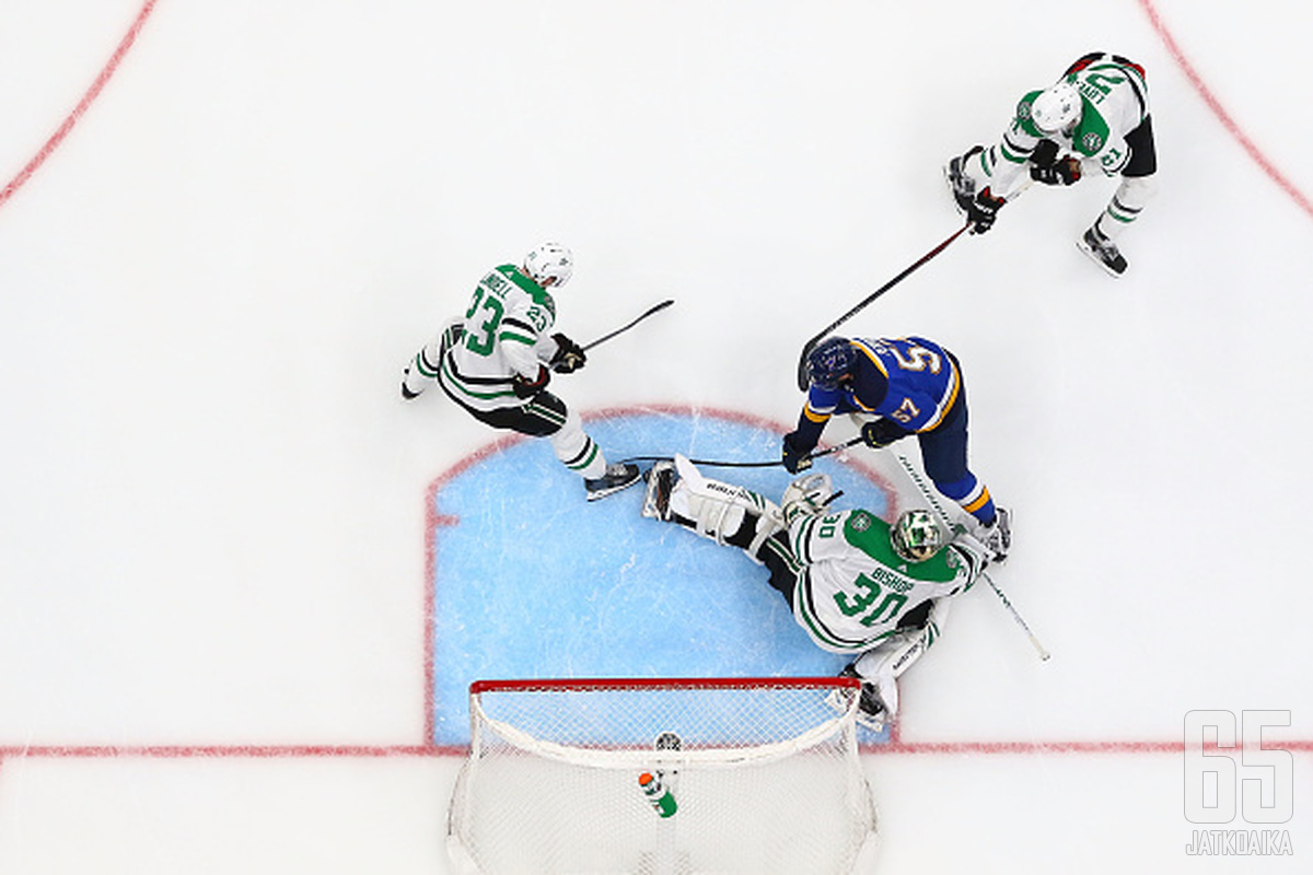 Dallas Stars pääsi viime kaudella ailahtelevan runkosarjan jälkeen aina pudotuspelien toiselle kierrokselle saakka , jossa lopulta tuleva mestari St. Louis Blues veti pidemmän korren.