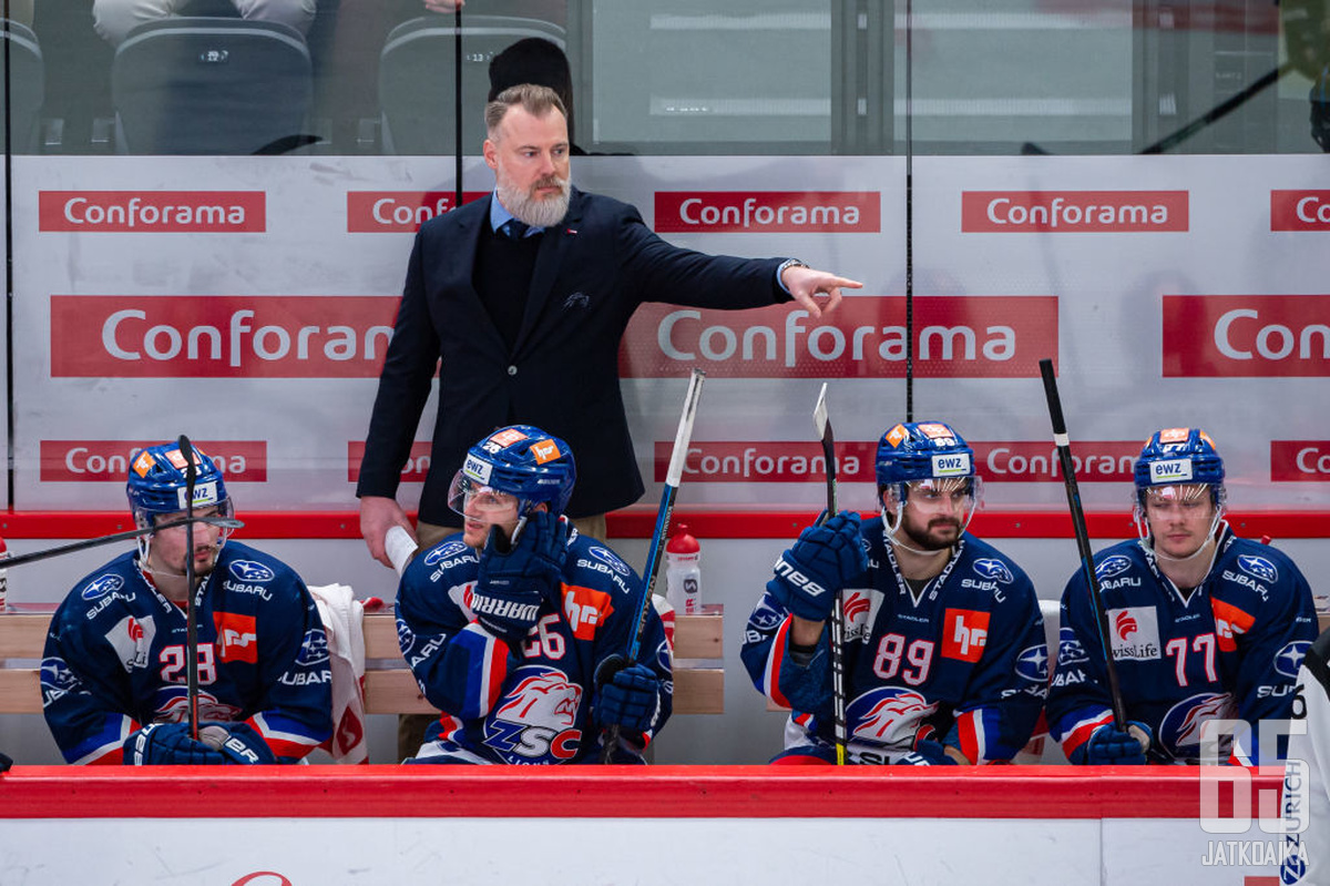 LAUSANNE, SWITZERLAND - JANUARY 31: Head Coach Rikard Gronborg of ZSC Lions reacts during the Swiss National League game between Lausanne HC and ZSC Lions at Vaudoise Arena on January 31, 2020 in Lausanne, Switzerland. (Photo by RvS.Media/Robert Hradil/Ge