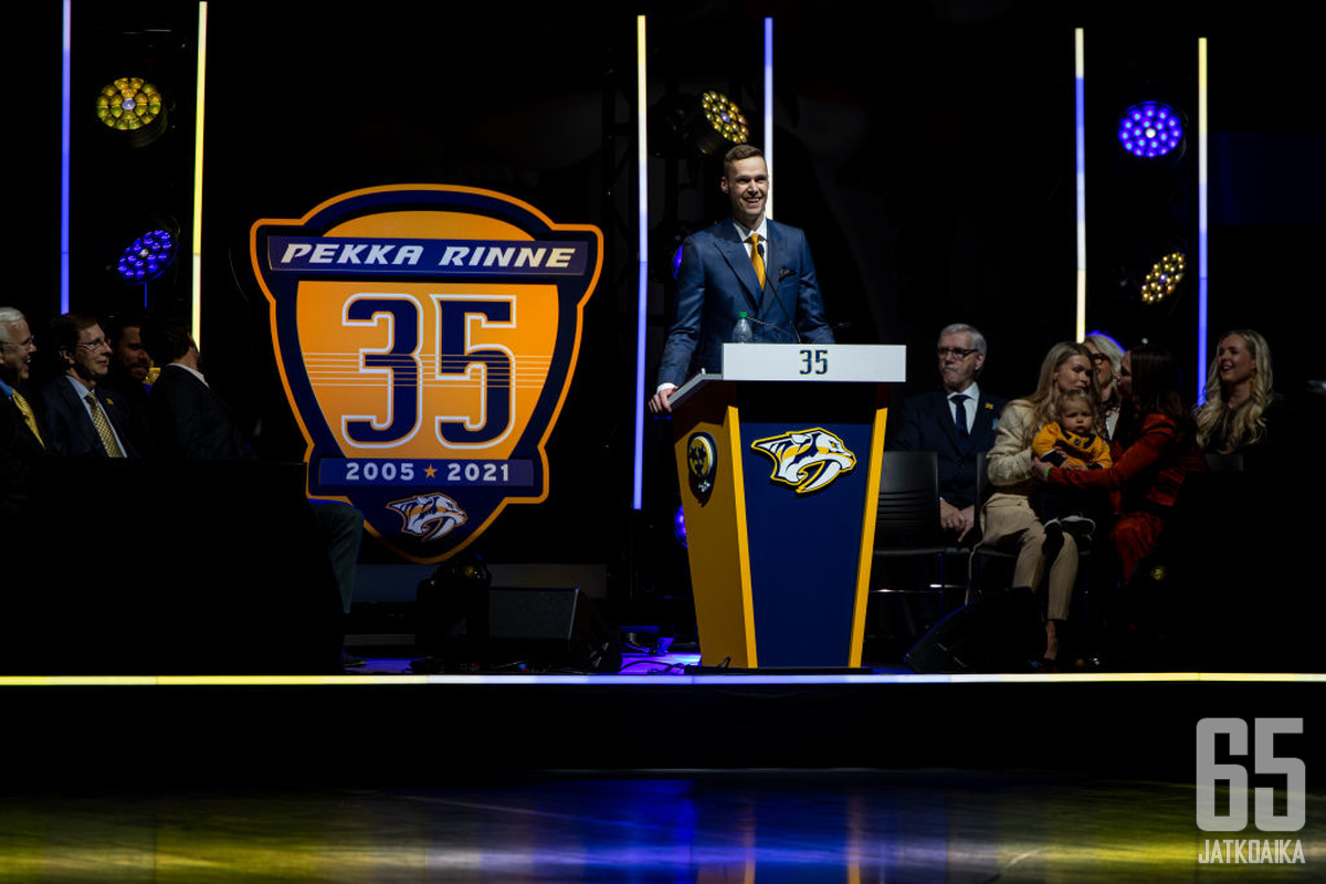 Pelaajaurallaan Pekka Rinne torjui itsensä Nashville Predatorsin seuralegendojen joukkoon.