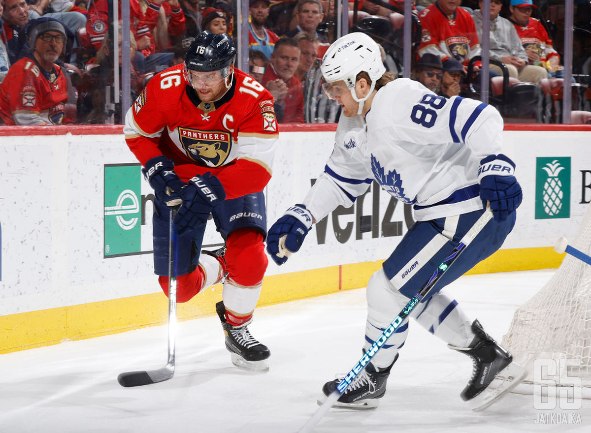 Aleksander Barkovilta ei kannata odottaa enempää tulosta, hänen tehtävänsä on himmentää Maple Leafsin tähdet.