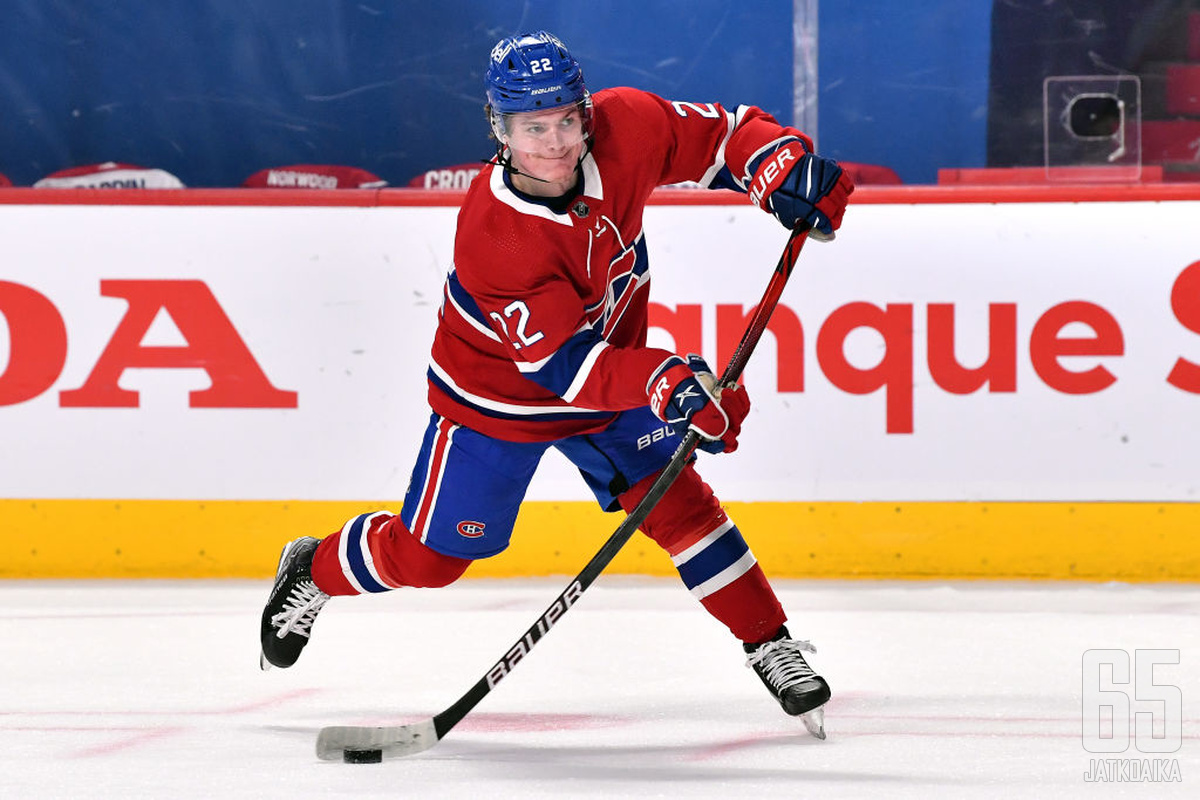 Cole Caufieldin NHL-ura jatkuu Montreal Canadiensin paidassa. 