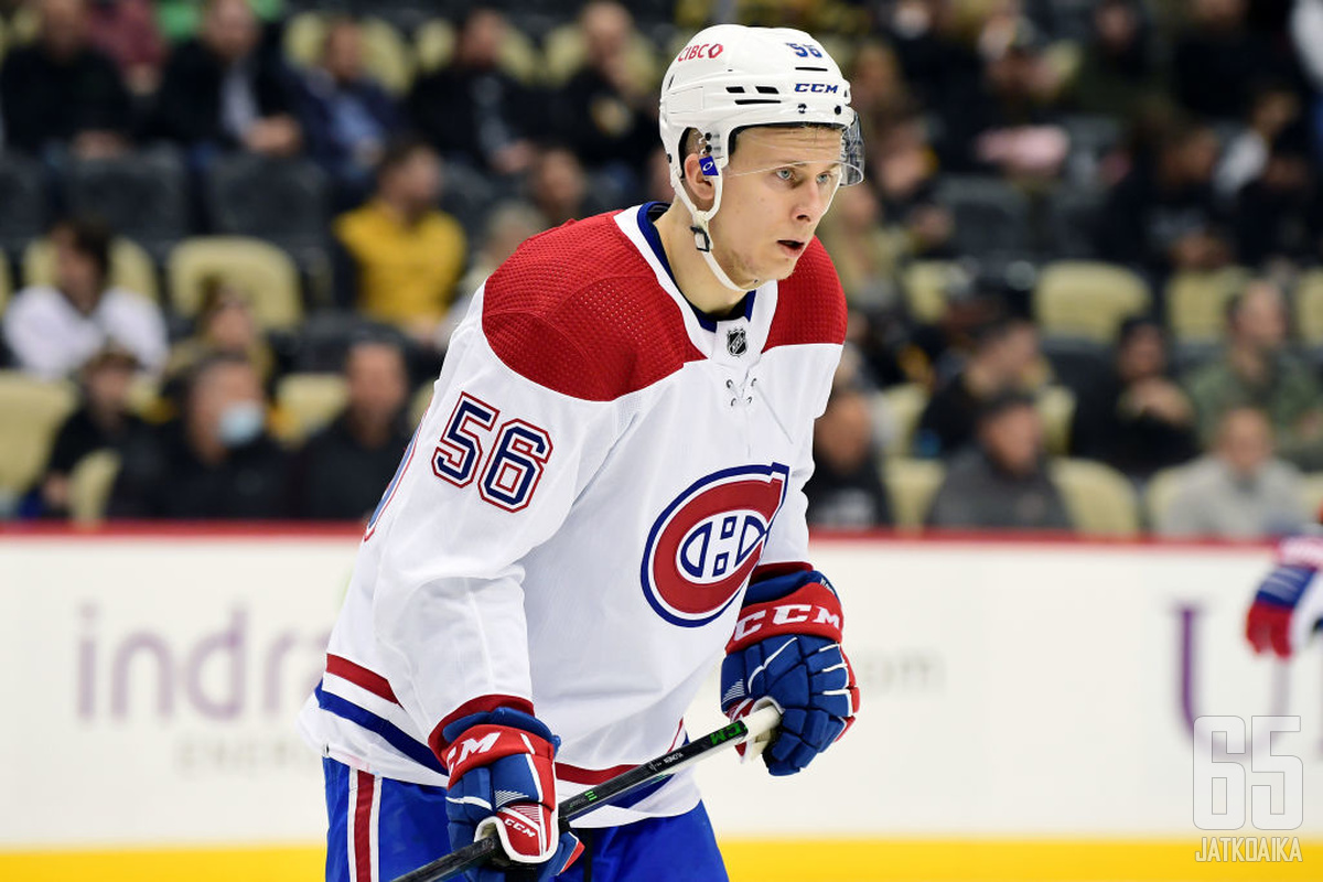 Jesse Ylönen on saanut jalkansa NHL-oven väliin Canadiensissa.