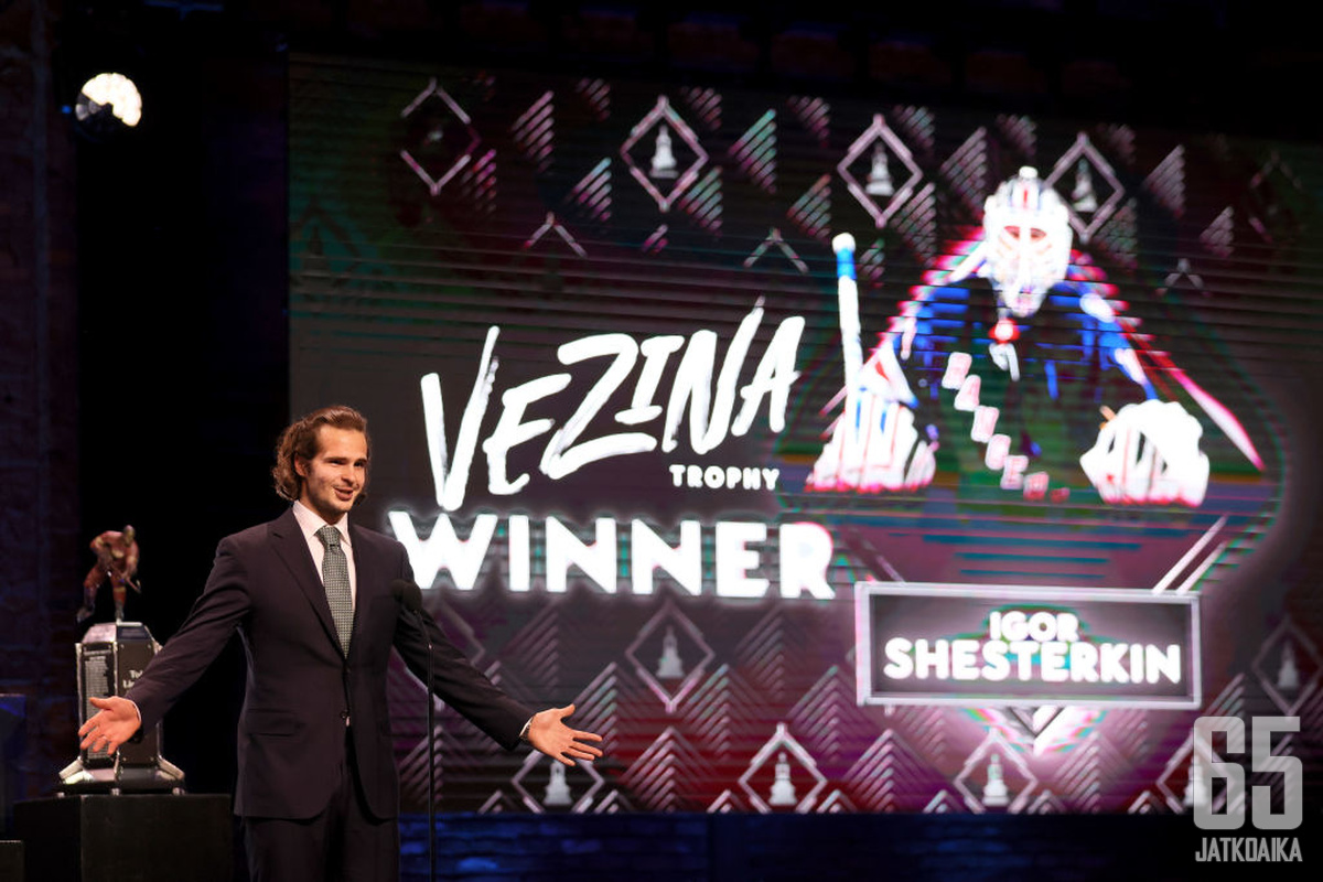 Šestjorkin valittiin NHL-kauden parhaaksi maalivahdiksi.