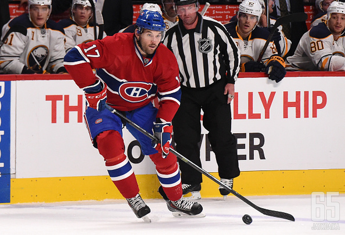 Eric Tangradi pelasi viime kaudella Montreal Canadiensissa seitsemän ottelua.