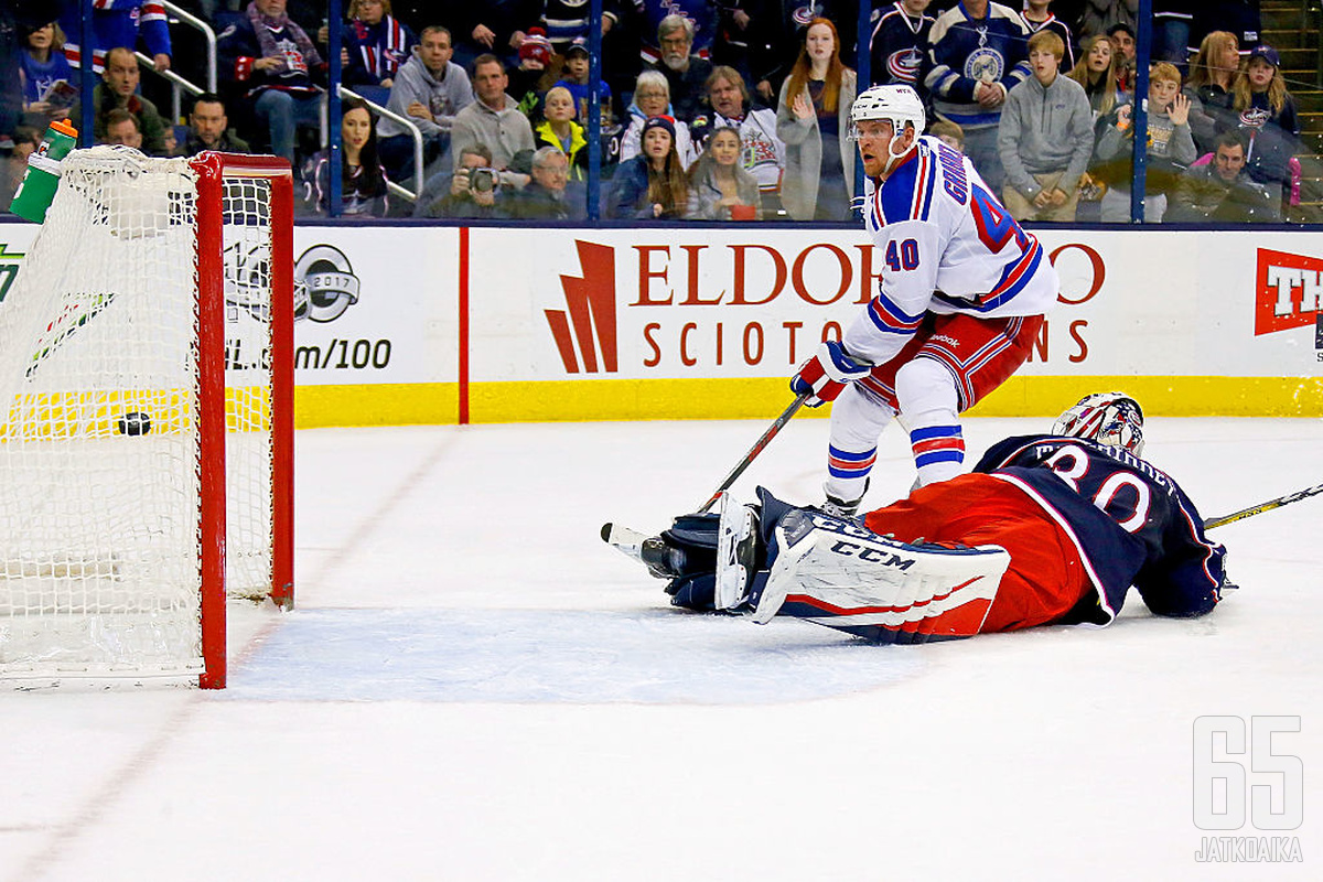 Michael Grabner oli Rangersin avainpelaaja yön NHL-kierroksella.