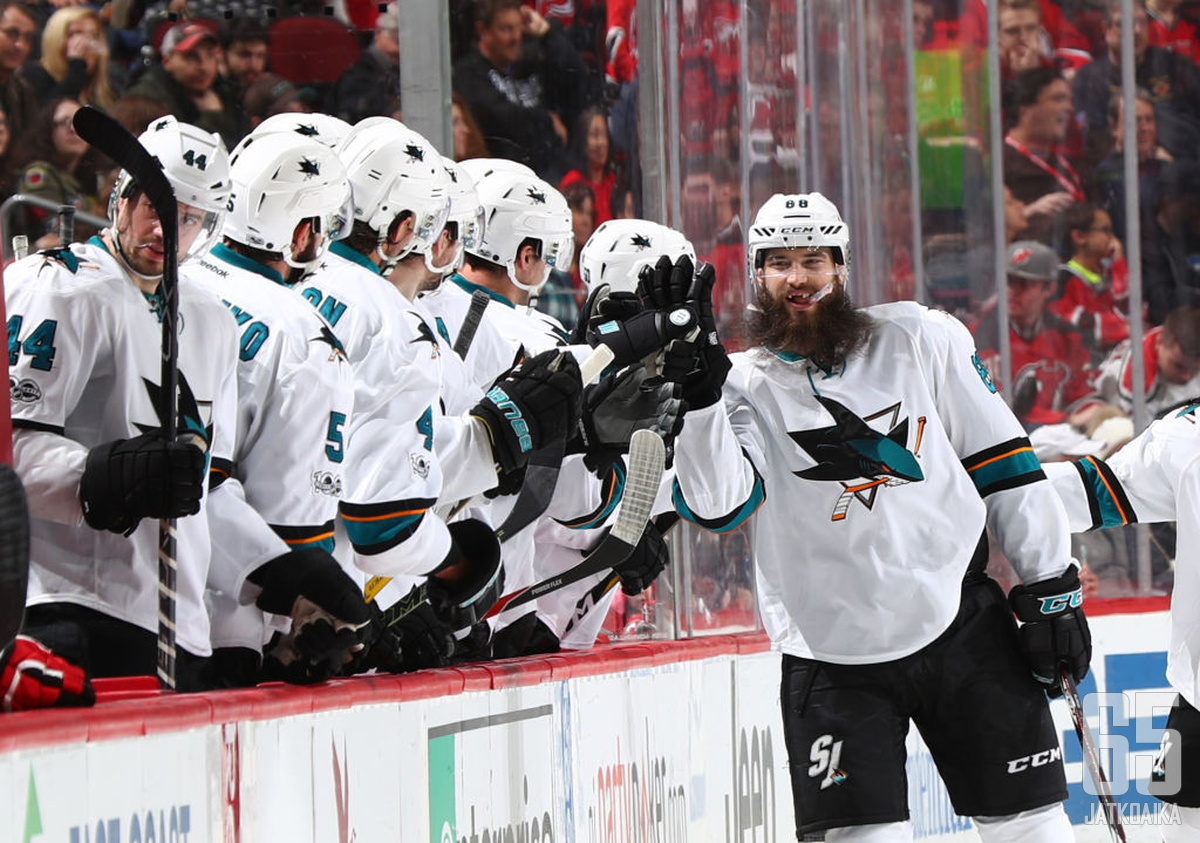 Brent Burns oli jälleen hurjana.