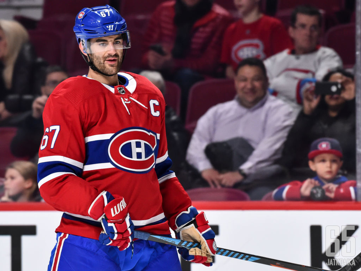 Max Pacioretty toimi Canadiensin kapteenina kaudesta 2015-2016 lähtien.