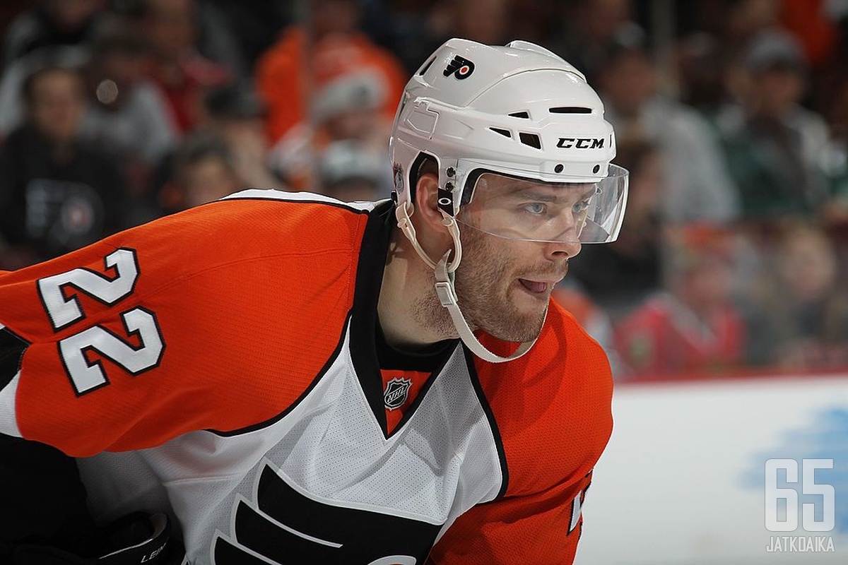 Leino pelasi NHL-uransa tehokkainta peliään Philadelphia Flyersissa.