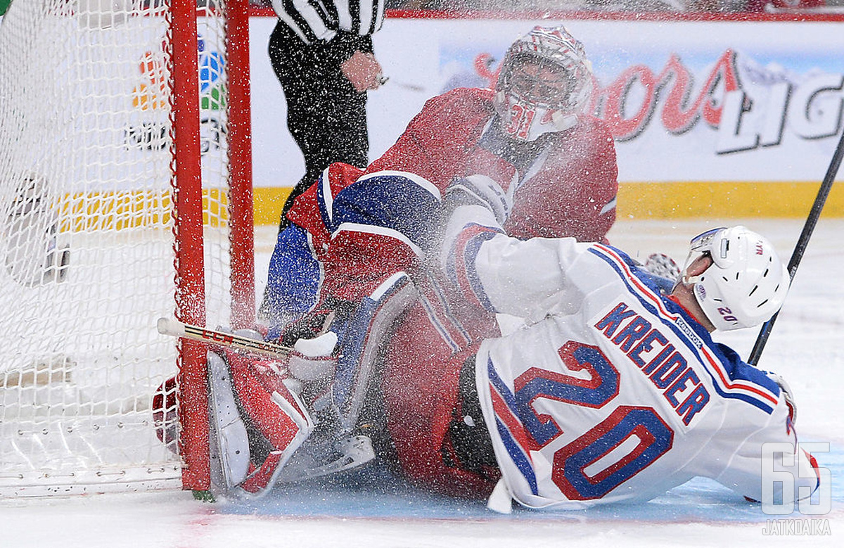 Chris Kreider on Rangersin tärkeimpiä hyökkääjiä Canadiensia vastaan. 