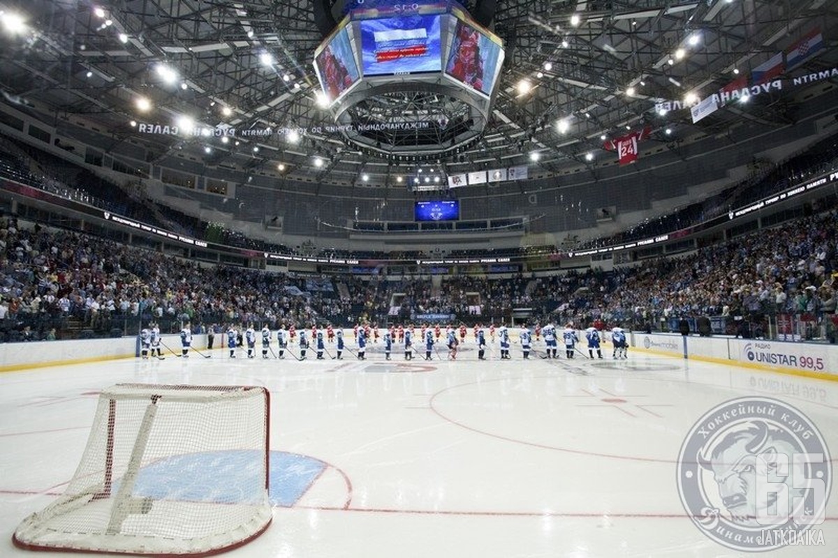 MM-kisojen näyttämönäkin toiminut Minsk-Arena on Dinamon upea - ja tunnelmaltaan infernaalinen - kotihalli.