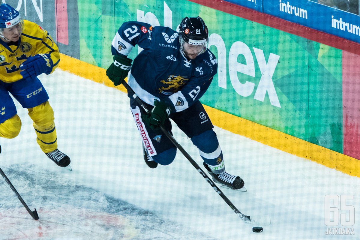 Jesse Virtanen on tuttu näky myös Leijonien vahvuudesta. 