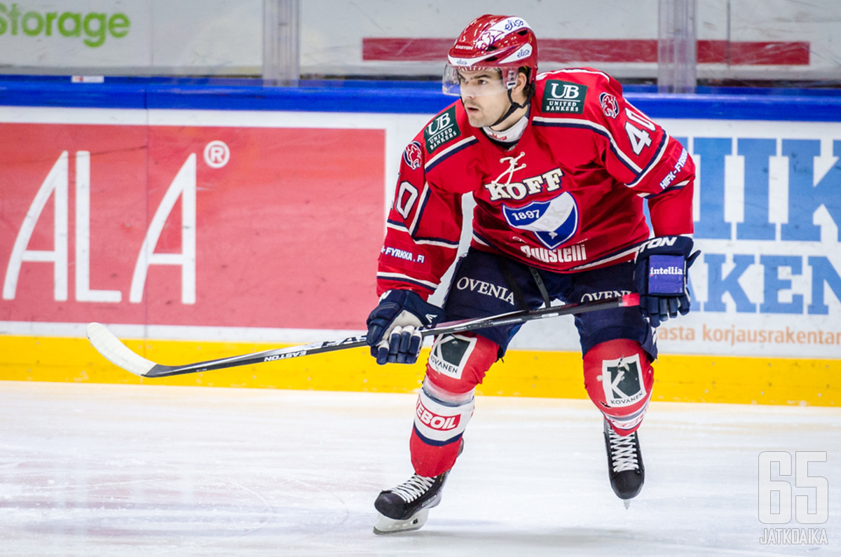 HIFK:sta Kouvolaan siirtynyt Nyqvist joutuu sairastuvan puolelle.