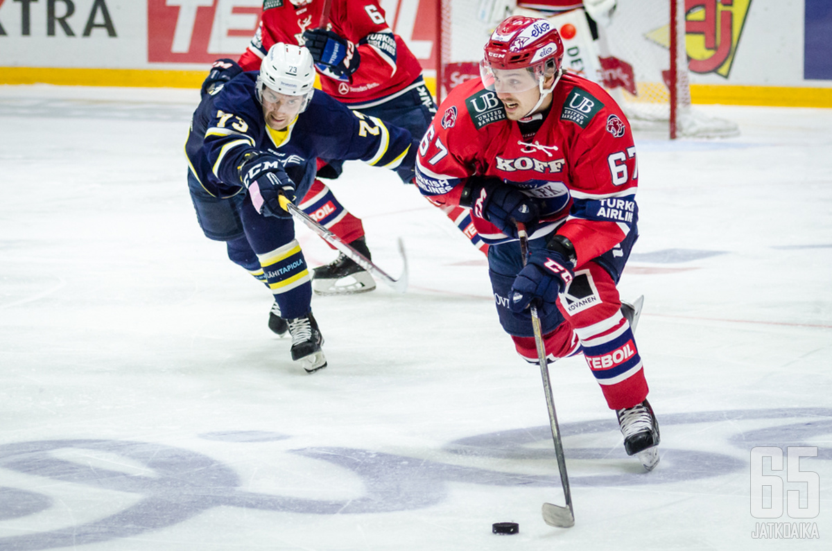 Tomas Zaborsky oli hyvällä pelipäällä perjantai-illassa