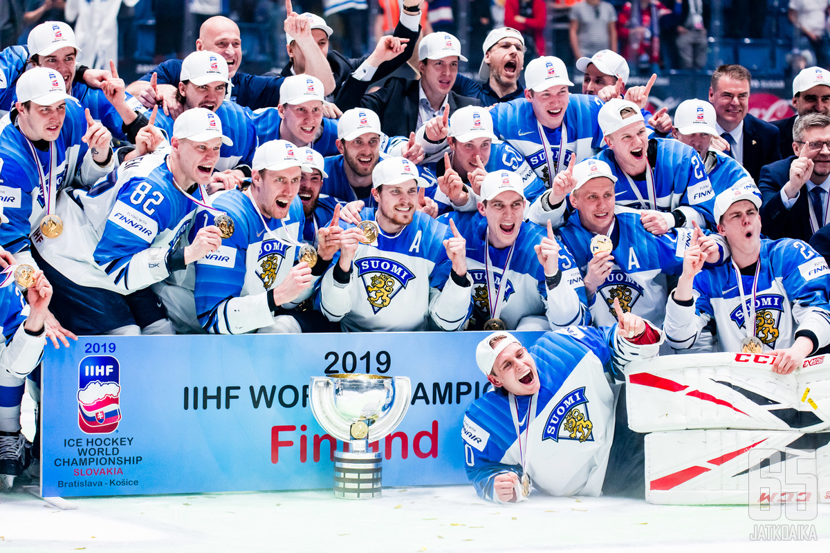 Suomi on jääkiekon maailmanmestari 2019.