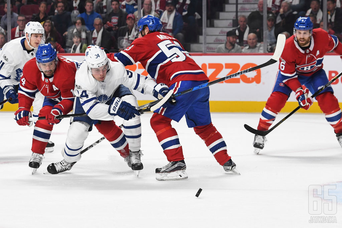 Auston Matthews katkaisi Maple Leafsin tappioputken Canadiensia vastaan.