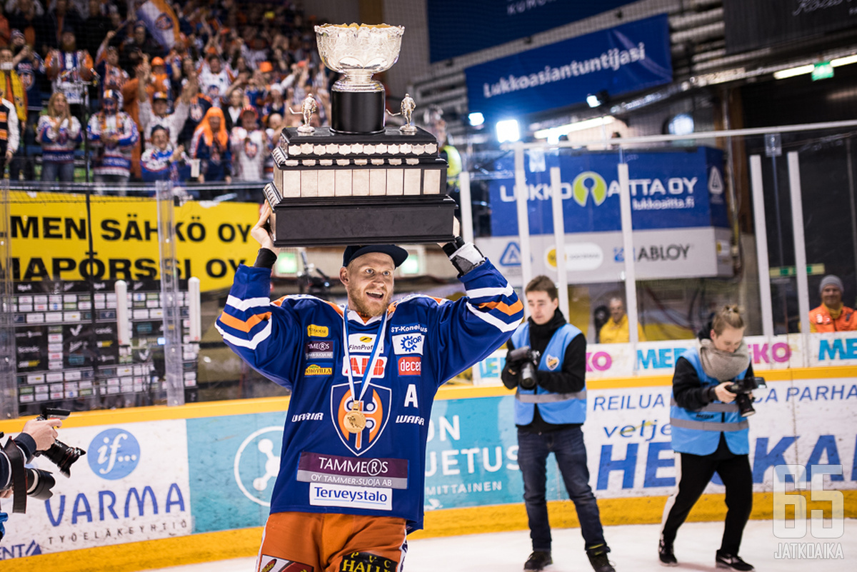 Lajunen voitti Tapparassa molemmilla kausillaan mestaruuden.