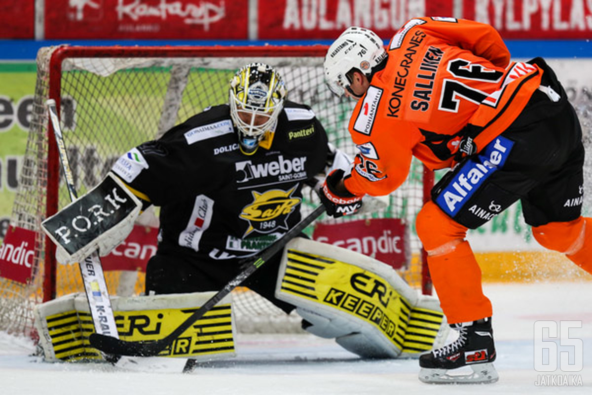 Jussi Markkanen torjui ottelussa kaksi rangaistuslaukausta.