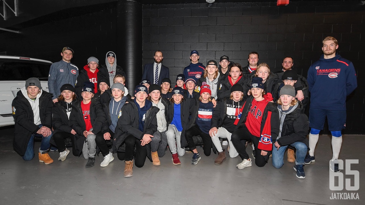 "Finns meeting Finns", otsikoi Canadiens, kun sen pelaajat kohtasivat Ilveksen C2-juniorit vuodenvaihteessa.
