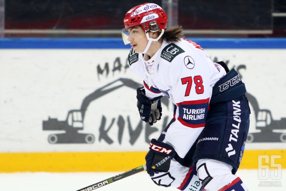 Hyökkääjä Niklas Norgren on pelannut neljä ottelua HIFK-edustuksessa.