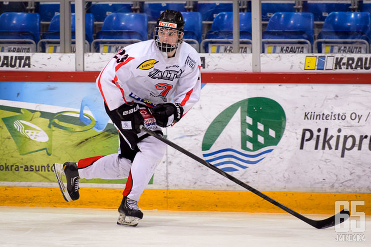 JYP-Akatemian Julius Nättinen oli yksi NHL-pelaajatarkkailijoiden tarkkailun kohteista.