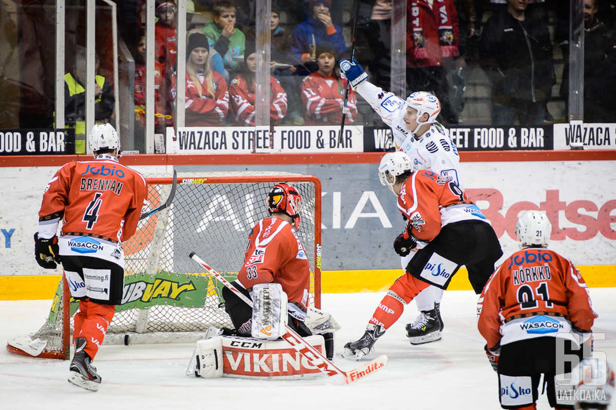 Viimeksi Tappara teki Sportista selvää kolmannessa erässä.