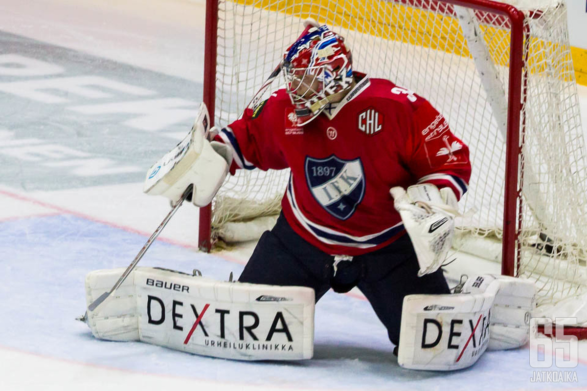 Ville Husso torjui HIFK:lle kotivoiton tiistaina.