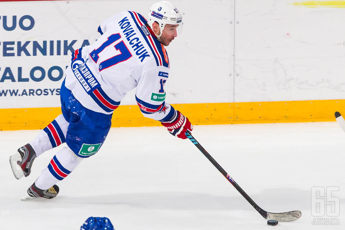 Ilja Kovaltšuk on KHL:n pistepörssissä toisena.