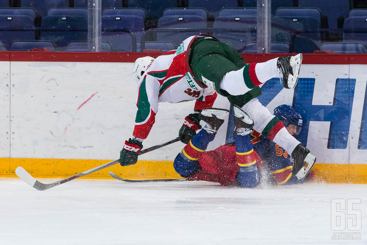 Ak Bars Kazan jyräsi Jokerit (arkistokuva).