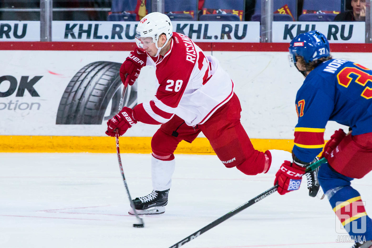 Rissanen on ampunut KHL-kaudella tähän mennessä yhden maalin.
