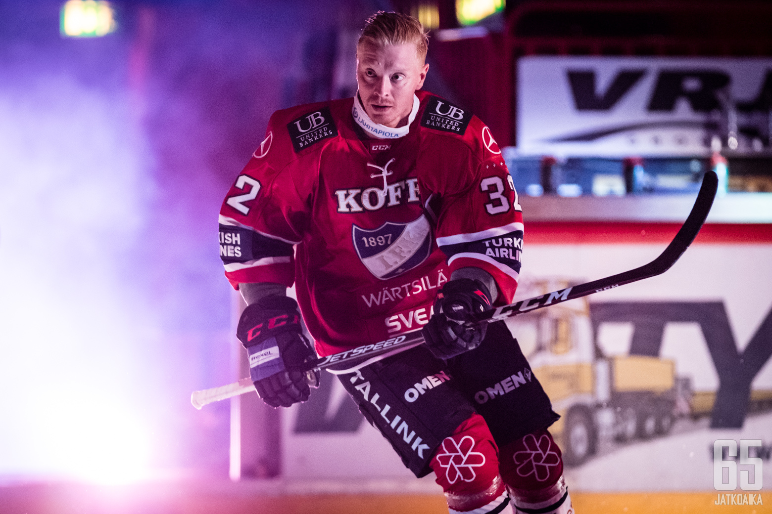 HIFK:n Lennart Petrell (32) Liigan runkosarjaottelussa HIFK - JYP, Helsingin jäähallissa, 18. syyskuuta 2019.