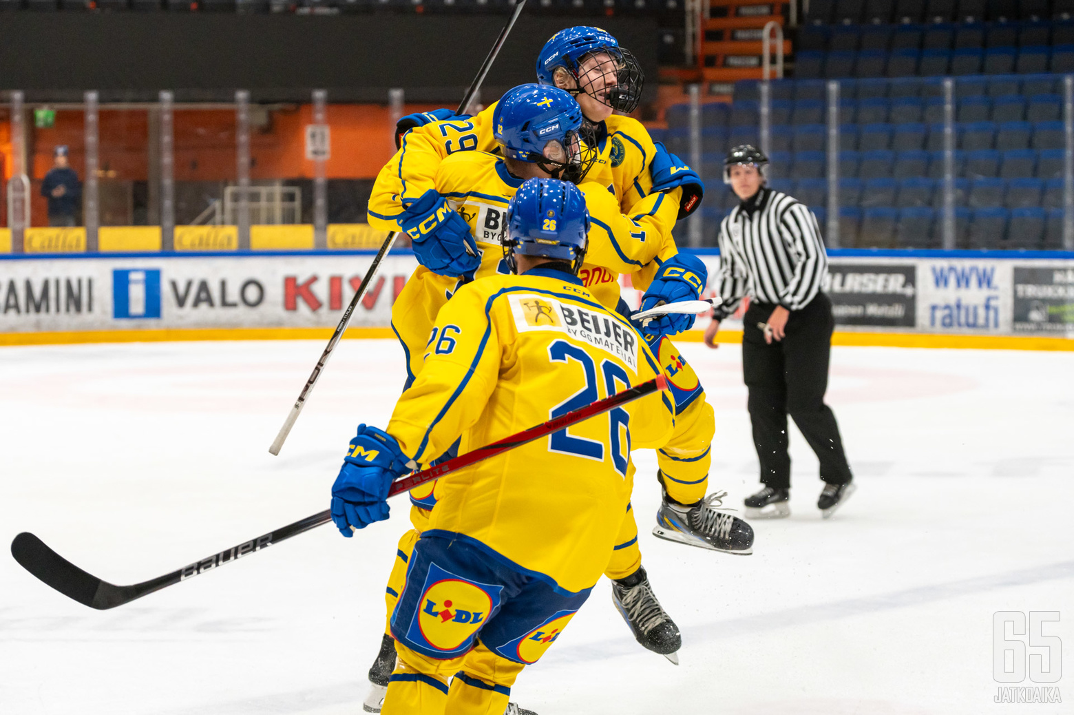 USA-Ruotsi, U18 viiden maan turnaus 9.11.2023 Hämeenlinnan jäähallissa